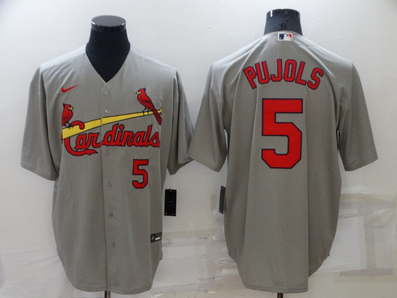 Men's St. Louis Cardinals Albert Pujols #5 Gray Jersey